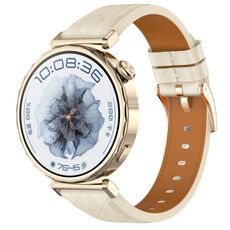 Cinturino per orologio con fibbia in oro rosa in pelle quadrata da 18 mm (albicocca)