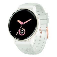 Cinturino per orologio in silicone con fibbia in oro rosa goffrato da 20 mm (grigio nebbia)