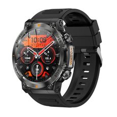 AK61 BT Call Smart Watch, supporta la pressione sanguigna / frequenza cardiaca / monitoraggio della salute sportiva (silicone nero)