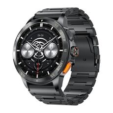 AK77 BT Call Smart Watch, supporta ossigeno nel sangue / pressione sanguigna / frequenza cardiaca / monitoraggio della salute sportiva (acciaio nero)