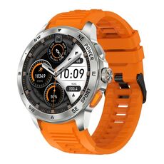 AK77 BT Call Smart Watch, supporta ossigeno nel sangue / pressione sanguigna / frequenza cardiaca / monitoraggio della salute sportiva (silicone arancione)