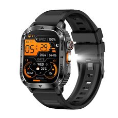 AK80 BT Call Smart Watch, supporta ossigeno nel sangue / pressione sanguigna / frequenza cardiaca / monitoraggio della salute sportiva (silicone nero)