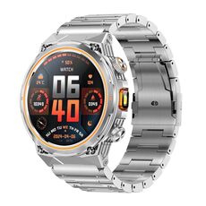 AK81 BT Call Smart Watch, supporta la pressione sanguigna / frequenza cardiaca / monitoraggio della salute sportiva (acciaio argento)