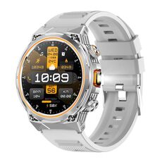 AK81 BT Call Smart Watch, supporta la pressione sanguigna / frequenza cardiaca / monitoraggio della salute sportiva (silicone argento)