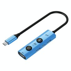 YCE V297A Adattatore HUB USB-C / Type-C 7 in 1 con supporto per uscita 8K (blu)