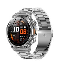 AK82 BT Call Smart Watch, supporta ossigeno nel sangue / pressione sanguigna / frequenza cardiaca / monitoraggio della salute sportiva (acciaio argento)