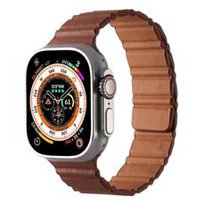 Cinturino in pelle PU magnetico per Apple Watch 42mm / 41mm / 40mm / 38mm (marrone)
