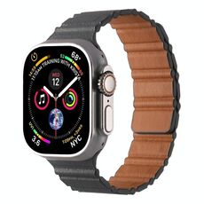 Cinturino in pelle PU magnetico per Apple Watch 42mm / 41mm / 40mm / 38mm (grigio)