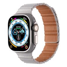 Cinturino magnetico in pelle PU per Apple Watch 42 mm / 41 mm / 40 mm / 38 mm (bianco)