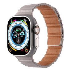 Cinturino magnetico in pelle PU per Apple Watch 42 mm / 41 mm / 40 mm / 38 mm (Starlight)
