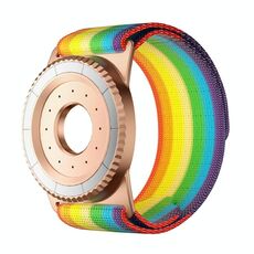 Supporto per telefono con aromaterapia MagSafe, cinturino sportivo (oro rosa + arcobaleno)