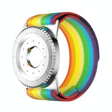 Supporto per telefono con aromaterapia MagSafe, cinturino sportivo (argento + arcobaleno)