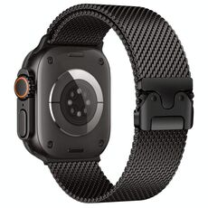 Cinturino per Apple Watch 46mm / 49mm / 45mm / 44mm xDfind Umbrella Buckle Think Milanese in acciaio inossidabile (nero)