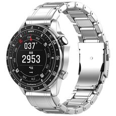 Per cinturino per orologio in metallo con fibbia di sicurezza Gamin da 26 mm (argento)