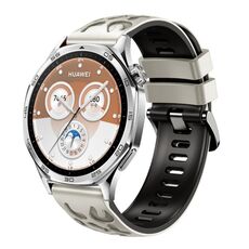 Cinturino per orologio in silicone stampato bicolore da 22 mm (nero sabbia chiaro)