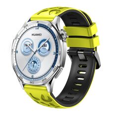 Cinturino per orologio in silicone stampato bicolore da 22 mm (nero lime)
