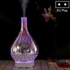 Mini 100ml umidificatore domestico ultrasuoni purificazione creativa macchina per aromaterapia in vetro 3D spruzzatore automatico di alcol, spina europea