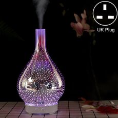 Mini 100ml umidificatore domestico ultrasuoni purificazione creativa macchina per aromaterapia in vetro 3D spruzzatore automatico di alcol, spina britannica