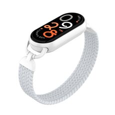 Per Xiaomi Smart Band 10/9/8, cinturino in nylon intrecciato con testa in metallo, taglia: S (bianco ceramica)