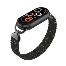 Cinturino per orologio in nylon intrecciato con testa in metallo per Xiaomi Smart Band 10/9/8, taglia: S (nero colorato)