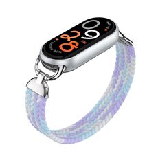 Per Xiaomi Smart Band 10/9/8, cinturino in nylon intrecciato con testa in metallo, taglia: M (viola)