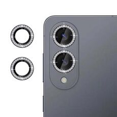 Per Samsung Galaxy S25 Edge 5G Klebol - Protezione per obiettivo fotocamera individuale con anello diamantato (nero)
