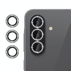 Per Samsung Galaxy A56 5G Klebol - Protezione per obiettivo fotocamera con anello diamantato (nero)