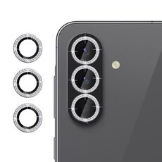 Per Samsung Galaxy A56 5G Klebol - Protezione individuale per obiettivo fotocamera con anello diamantato (argento)