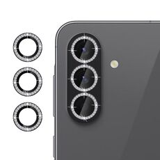 Per Samsung Galaxy A26 5G Klebol - Protezione per obiettivo fotocamera con anello diamantato (nero)
