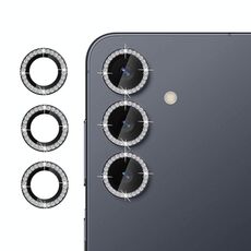 Per Samsung Galaxy S25+ 5G Klebol - Protezione per obiettivo fotocamera individuale con anello diamantato (nero)