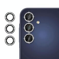 Per Samsung Galaxy A15 5G Klebol - Protezione per obiettivo fotocamera con anello diamantato (nero)