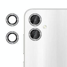 Per Samsung Galaxy A05 Klebol - Protezione individuale per obiettivo fotocamera con anello diamantato (nero)