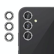Per Samsung Galaxy A14 5G Klebol - Protezione per obiettivo fotocamera con anello diamantato (nero)