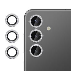Per Samsung Galaxy S23 FE 5G Klebol - Protezione individuale per obiettivo fotocamera con anello diamantato (argento)