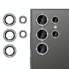 Per Samsung Galaxy S22 Ultra 5G Klebol - Protezione per obiettivo fotocamera individuale con anello diamantato (nero)