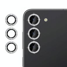 Per Samsung Galaxy S23 5G Klebol - Pellicola protettiva con anello diamantato per obiettivo della fotocamera individuale (argento)