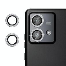 Per Motorola Edge 40 Neo 5G Klebol - Protezione per obiettivo fotocamera individuale con anello diamantato (argento)