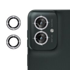 Per Motorola Moto G55 5G Klebol - Protezione per obiettivo fotocamera individuale con anello diamantato (nero)