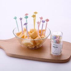 Segno della forcella della torta della frutta del fumetto animale creativo, consegna casuale di colore