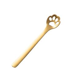 Cucchiaio da dessert in acciaio inossidabile Creative Cat Claw Coffee Spoon, Stile: Cucchiaio Hollow Cat Claw, Colore: Gold