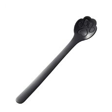 Cucchiaio da dessert in acciaio inossidabile Creative Cat Claw Coffee Spoon, Stile: Cat Claw Spoon, Colore: Nero