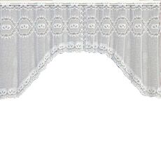 Tenda da caffè traslucida bianca Tulle Pizzo Trasparente Tende jacquard lavorate a maglia Tende da camera da letto, Dimensioni: Tenda superiore (JHM-06)
