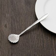 Cucchiaio da caffè creativo da 3 pezzi in acciaio inossidabile per uso domestico, cucchiaio da caffè, stile: cucchiaio di girasole
