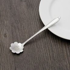 Cucchiaio da caffè creativo in acciaio inossidabile da 3 pezzi Cucchiaio da caffè Cucchiaio da caffè, Stile: Cucchiaio da fiore Cosmos