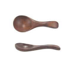 10 pz Log Manico Corto Bocca Larga Cucchiaio in polvere di latte Cucchiaio da tè condimento in legno, Stile: D.