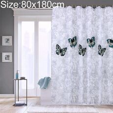 Tende da bagno lavabili con doccia in poliestere impermeabile a farfalla, dimensioni: 80x180 cm