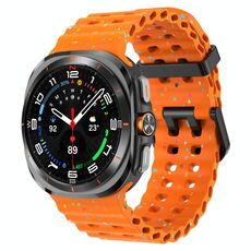 Cinturino in silicone con doppia fibbia e pois colorati per Samsung Galaxy Watch Ultra 47mm (arancione)