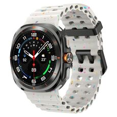 Cinturino in silicone con doppia fibbia e pois colorati per Samsung Galaxy Watch Ultra 47mm (Starlight)