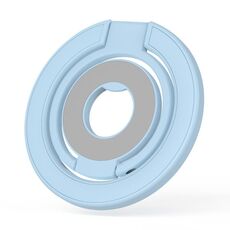 Supporto magnetico per telefono ad anello MagSafe a tripla piegatura e doppia faccia (blu)