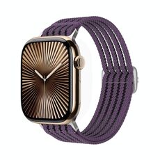 Cinturino per Apple Watch da 42 mm / 41 mm / 40 mm / 38 mm in nylon traspirante con intreccio a filo (viola)